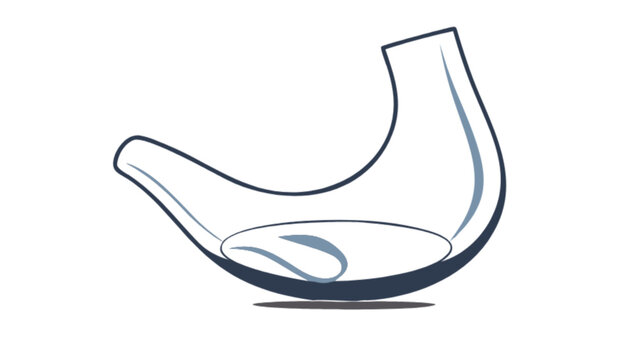 wine decanter, minimalist design, blue accents clip art preview