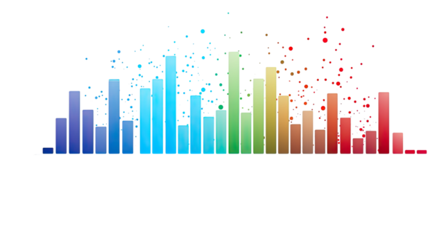 a modern bar chart icon showing vertical columns on white background