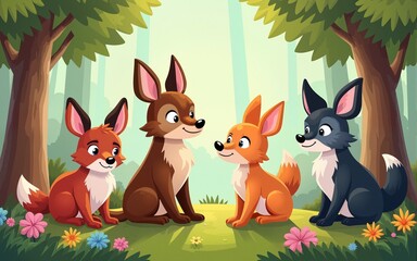 Fototapeta premium woodland characters. High quality