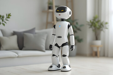 Robot Standing Indoors in a Living Room Setting