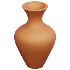 3D Clay Vase Pot Icon
