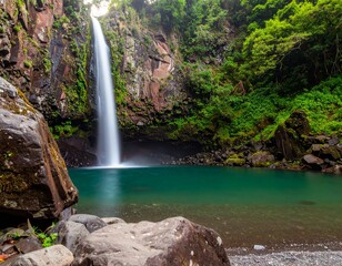 Obraz premium waterfall in the forest 