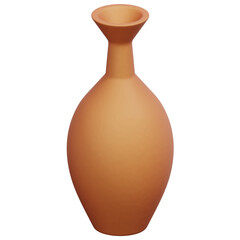 3D Clay Vase Pot Icon