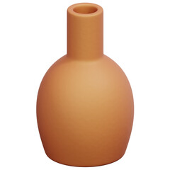 3D Clay Vase Pot Icon