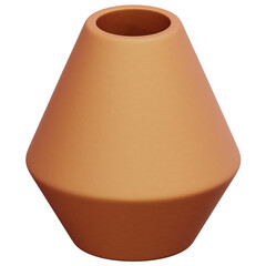 3D Clay Vase Pot Icon