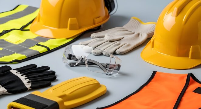 Abstract Construction Safety Gear