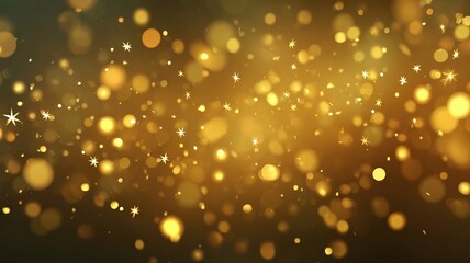 dreamy loop of yellow blurry lights and star sparkles, soft bokeh glow, ambient golden atmosphere, cinematic lighting, seamless motion