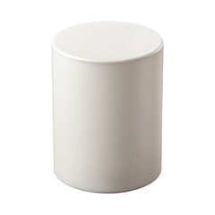 3d white cylinder object isolated on transparent background