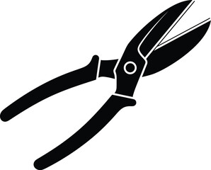 Metal shears, a hand tool for cutting tin and metal sheets, featuring sharp blades and ergonomic handles, for easy integration