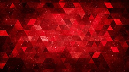 Abstract red triangular pattern with speckled effect