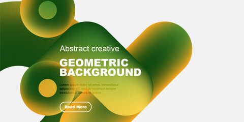 Abstract geometric shapes, gradients, text overlay. Modern design, vibrant colors, minimalist aesthetic. Background for digital content.