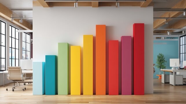 Colorful Bar Chart Displaying Social Media Engagement Metrics