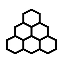 Vector Honeycomb Icon &ndash; Geometric Hexagon Beehive Structure, Natural Pattern Illustration for Bee, Honey, and Organic Design Concepts