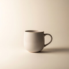 Ceramic Coffee Mug Still Life: Photorealistic Pastel Tones