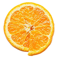 Juicy orange slice, close-up, studio shot, food photography, healthy snack