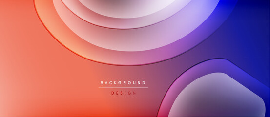 Abstract fluid shapes blend vibrant colors. Gradient transitions create modern background design. Smooth curves suggest movement, depth.