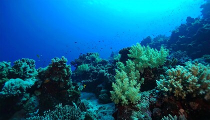 Obraz premium Luminous coral reef habitat