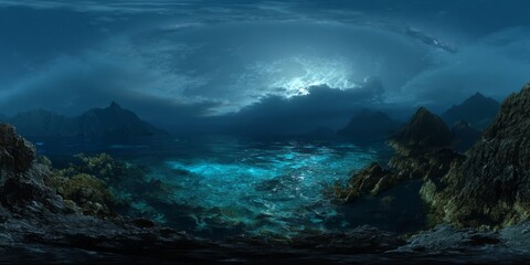 Naklejka premium Ocean & underwater views 360° hdr experience