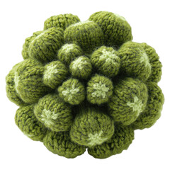 Obraz premium Textured Knitted Yarn Creation Resembling Broccoli Florets