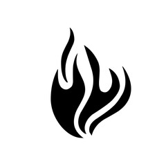 fire logo silhouette design