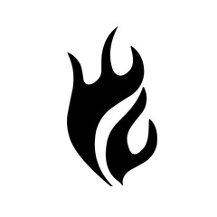 fire logo silhouette design