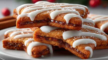 cinnamon star cookies with glaze