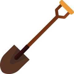 Vector illustration of a shovel used for digging 