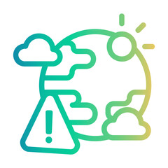 climate change Line Gradient Icon