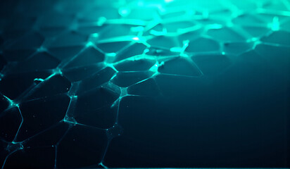 A close up of a broken glass surface.