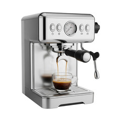 coffee maker machine Isolated on transparent background.