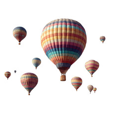 Obraz premium Colorful hot air balloons against a black background (2)
