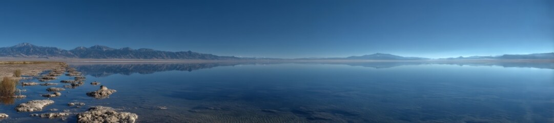 Fototapeta premium Panoramic hdr landscape salt flat 360 degrees