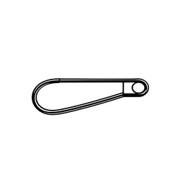 metal clip isolated on white background