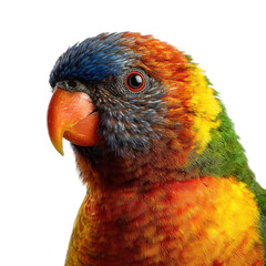 Close-up portrait of a colorful parrot