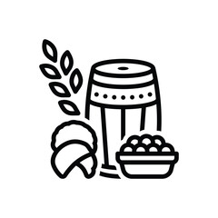 Black line icon for baisakhi