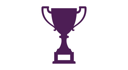Elegant Trophy Cup Illustration Symbolizing Victory and Achievement in a Dark Purple Silhouette
