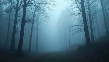 Fototapeta premium Foggy Forest Scene