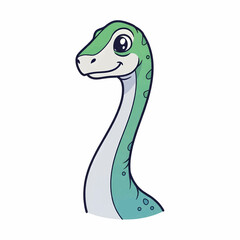 Cartoon Brachiosaurus Dinosaur &ndash; Friendly Long-Neck Prehistoric Herbivore