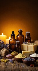 Natural spa products still life