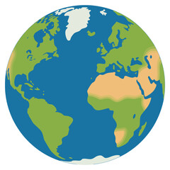 earth globe on white