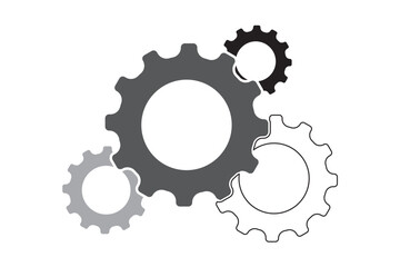 Gear icon vector, flat design best vector icon logo design. Setting or Gear icon. cogwheel, Vector Illustration. Eps 10