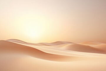 Beautiful sand dunes landscape in desert at sunset or sunrise time
