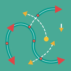 business concept with arrows