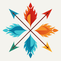 vector set of fire flames