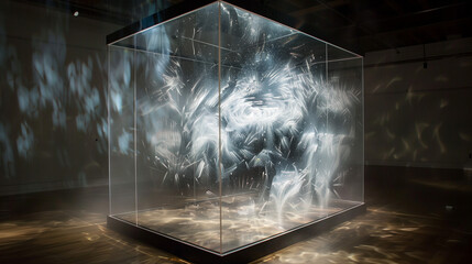 "Cloud chamber showing particle collision beauty
