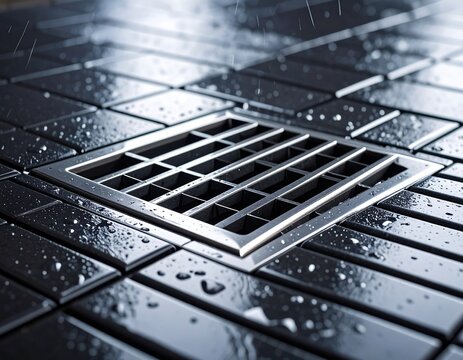 Drainage Grate in Wet Tile