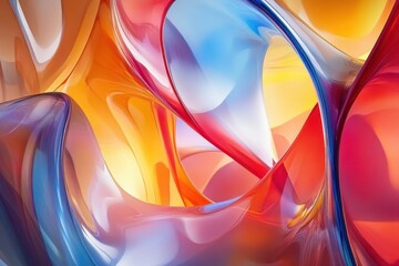 Abstract background with colorful fluid shapes and curves for modern design