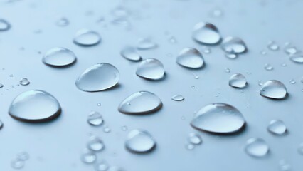 Water drops on white wall background texture