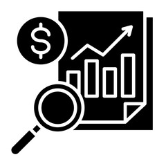 Financial Analyst  Icon Element For Design