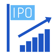 Ipo Growth  Icon Element For Design